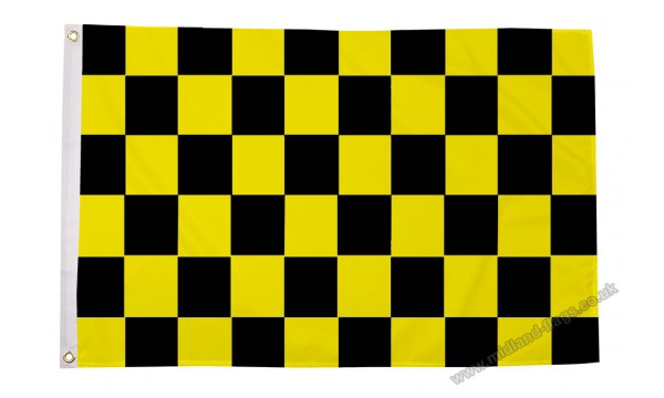 Black and Yellow Check Flag
